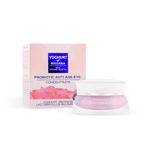 YOGHURT OF BULGARIA Oční koncentrát proti vráskám probiotický s organickým růžovým olejem 40 ml