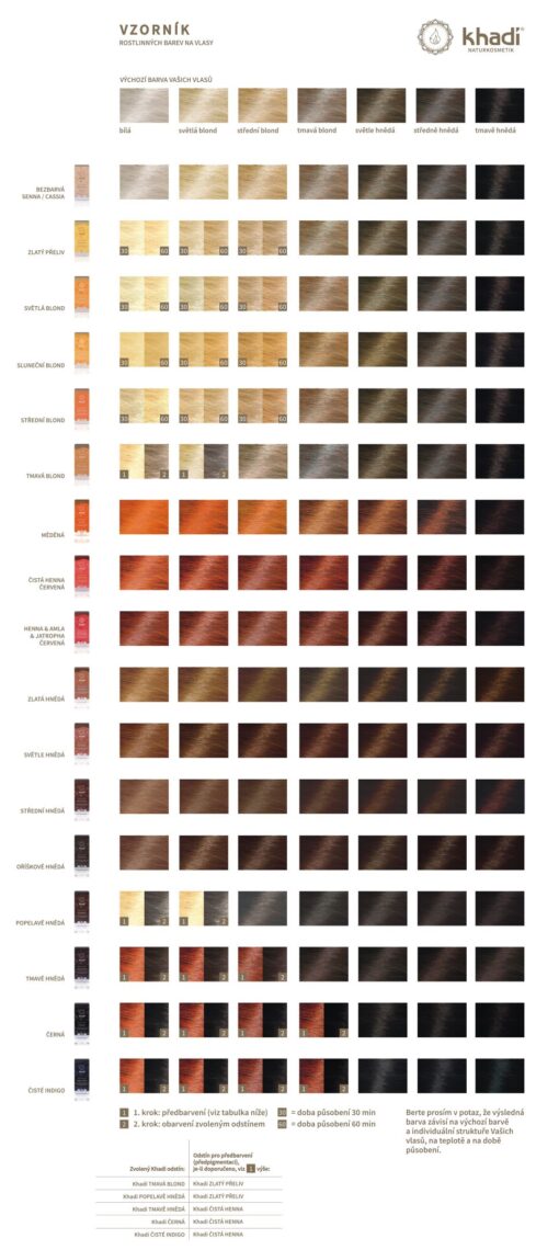 Khadi rostlinná barva na vlasy COLOR PREP (předbarvovací odstín (předpigmentace) pro dvoukrokovou metodu barvení šedých vlasů natmavo) 100g - Image 2